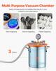 1.5 Gallon Vacuum Chamber 3.5CFM Single Stage Pump Degassing Chamber Kit