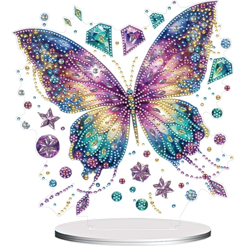 5D DIY Diamond Art Tabletop Decorations Acrylic Special Shape Peacock Diamond Painting Desktop Ornaments Kit Bedroom Table Decor