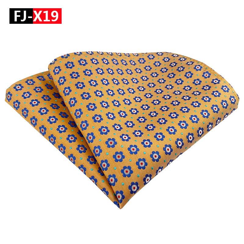 2025 Men's Versatile Floral Solid Color Polyester Pocket Square