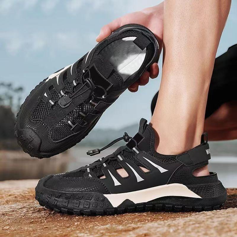 Wading bag head beach shoes breathable men's shoes summer outdoor hollow sports leisure hole shoes
