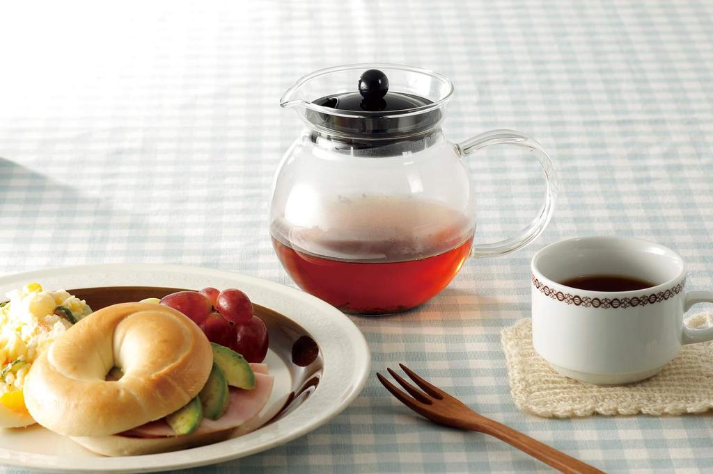 iwaki Heat-Resistant Glass Teapot, Jumping Teapot, Black, 640ml, KT894T-BK