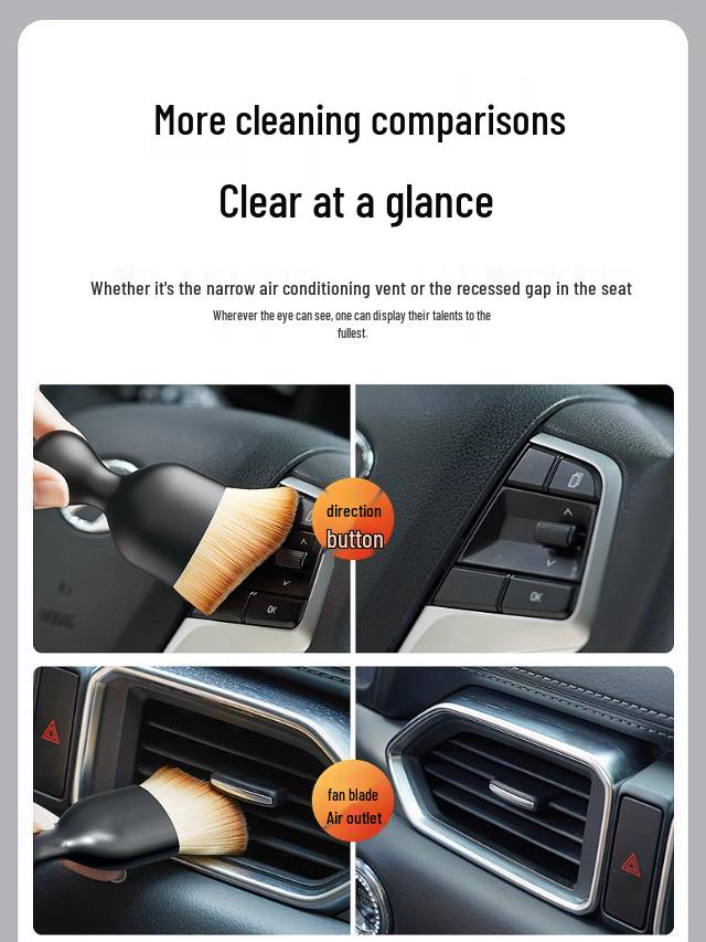 Miękka szczotka do kurzu do wnętrza samochodu i nawiewów