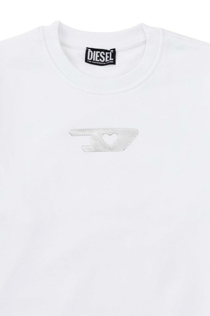 Diesel Sweatshirt A17727RIAJH 100 White M Women's F-REGGY N-FOIL