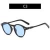 New fashionable retro rice nail round frame sunglasses, personalized street shot men's and women's sunglasses trendy sunglasses