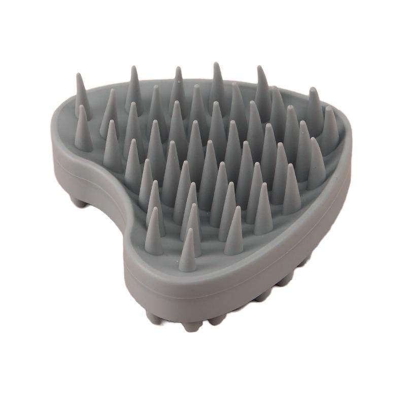 

3-In-1 Heart-Shaped Silicone Scalp Head Massager Soft Comb Wet Dry Hair Root Care Makeup Brush Cleaning Shampoo Shower Tool