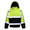 Wasserdichte 300D Oxford Sicherheits-Bomberjacke für Herren Mit Reflektierenden Streifen Hohe Sichtbarkeit Herbst Winter Mantel Mit Kapuze Outdoor Arbeits-Bomberjacken für Herren