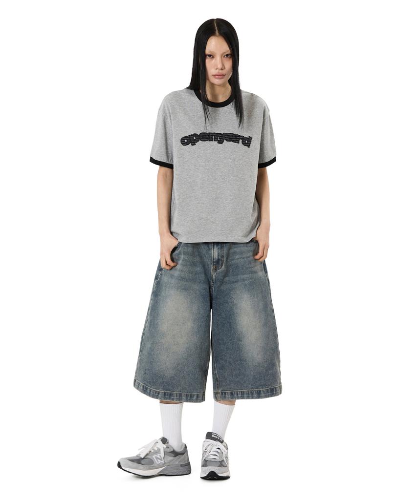 Opeunyadeu(Owai) Opyd Stripe Patch Ringer Tee - Melange