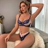 Bra Thong Set, Sexy Lace Gathered Ladies Underwear Panties Adjustable Bra