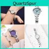 Ladies Quartz Wristwatch With Decorative Alloy Band For Women