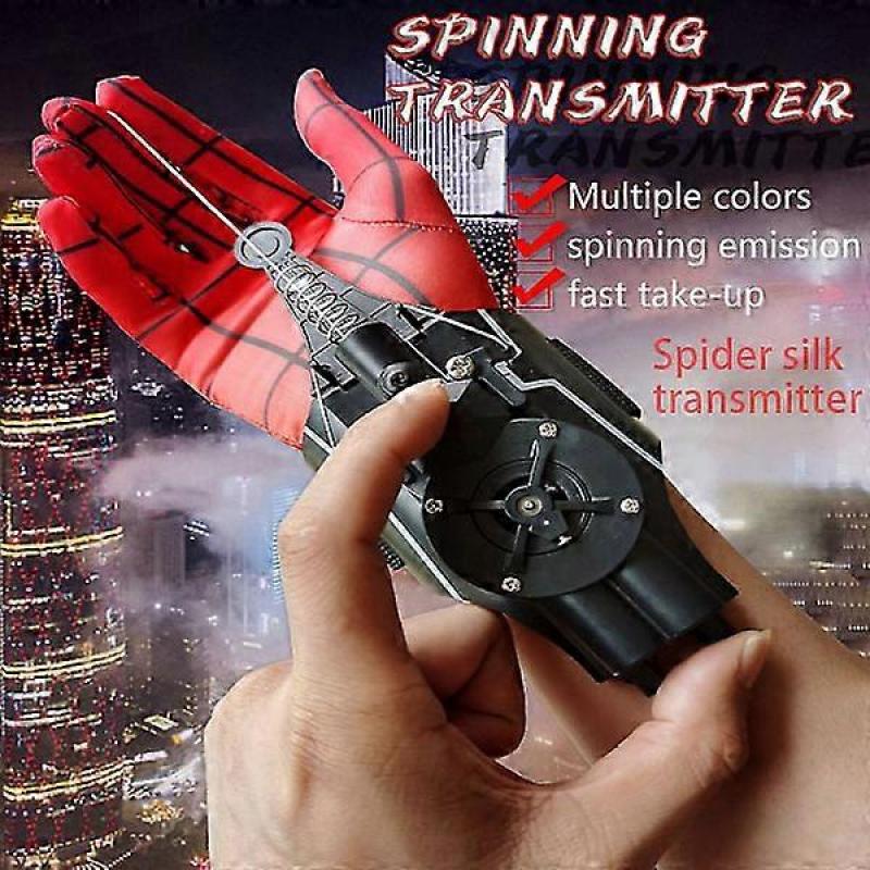 Spiderman Web Shooters Toys Spider Man Wrist Launcher Cosplay Peter Parker Accessories Props Gloves For Kids