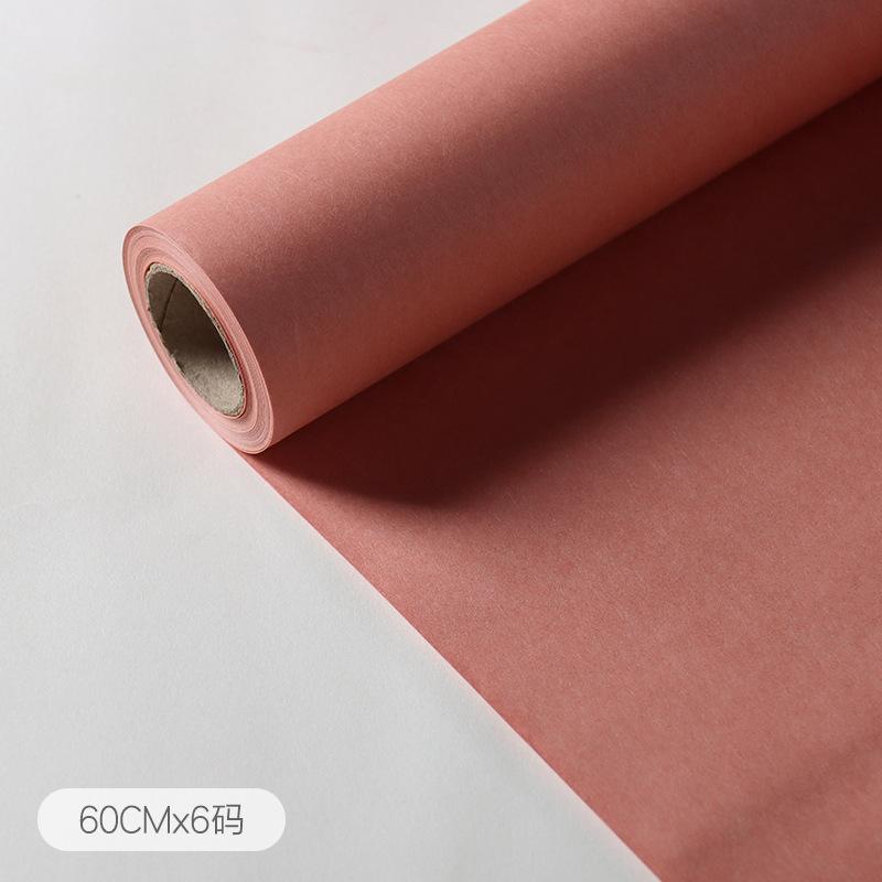 60cmx6yards/1rotolo Carta da Imballaggio Monocolore ad Alta Texture Pellicola Opaca Carta da Regalo per Bouquet di Fiori Bobina Carta da Imballaggio Fai da Te