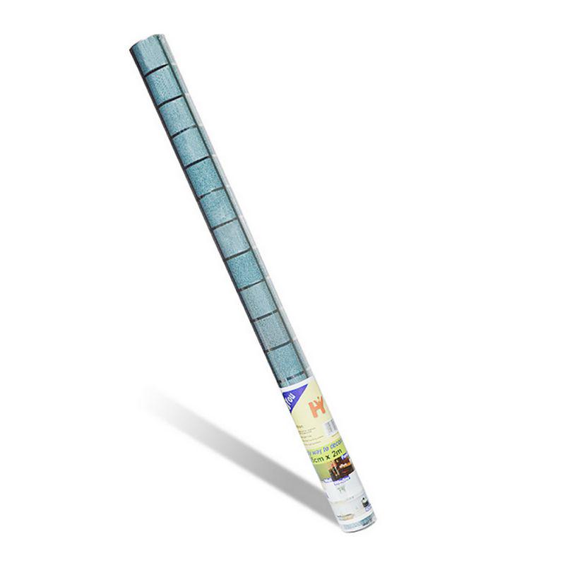 

Мозаїчна алюмінієва фольга Самодостатні антимасляні шпалери для домашнього декору синій