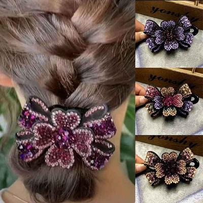 Duckbill Clip Rhinestone Simple Temperamental Accessory Flower Sweet Barrettes