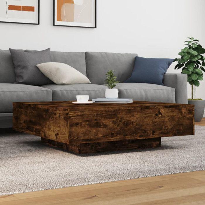 VidaXL Table basse chêne fumé 100x100x31 cm bois d'ingénierie 836599