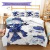 Genshin Pattern Bedding,Quilt Set Quilt Cover Pillowcase Home Birthday Gift (1 * duvet cover + 2 * pillowcase, without core)
