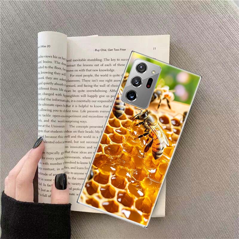 Bees and Honey in the Honeycomb Phone Case for Samsung A17 A37 A57 A07 A16 A26 A36 A56 A05S A15 A25 A35 A55 Galaxy A03 A13 A23 A