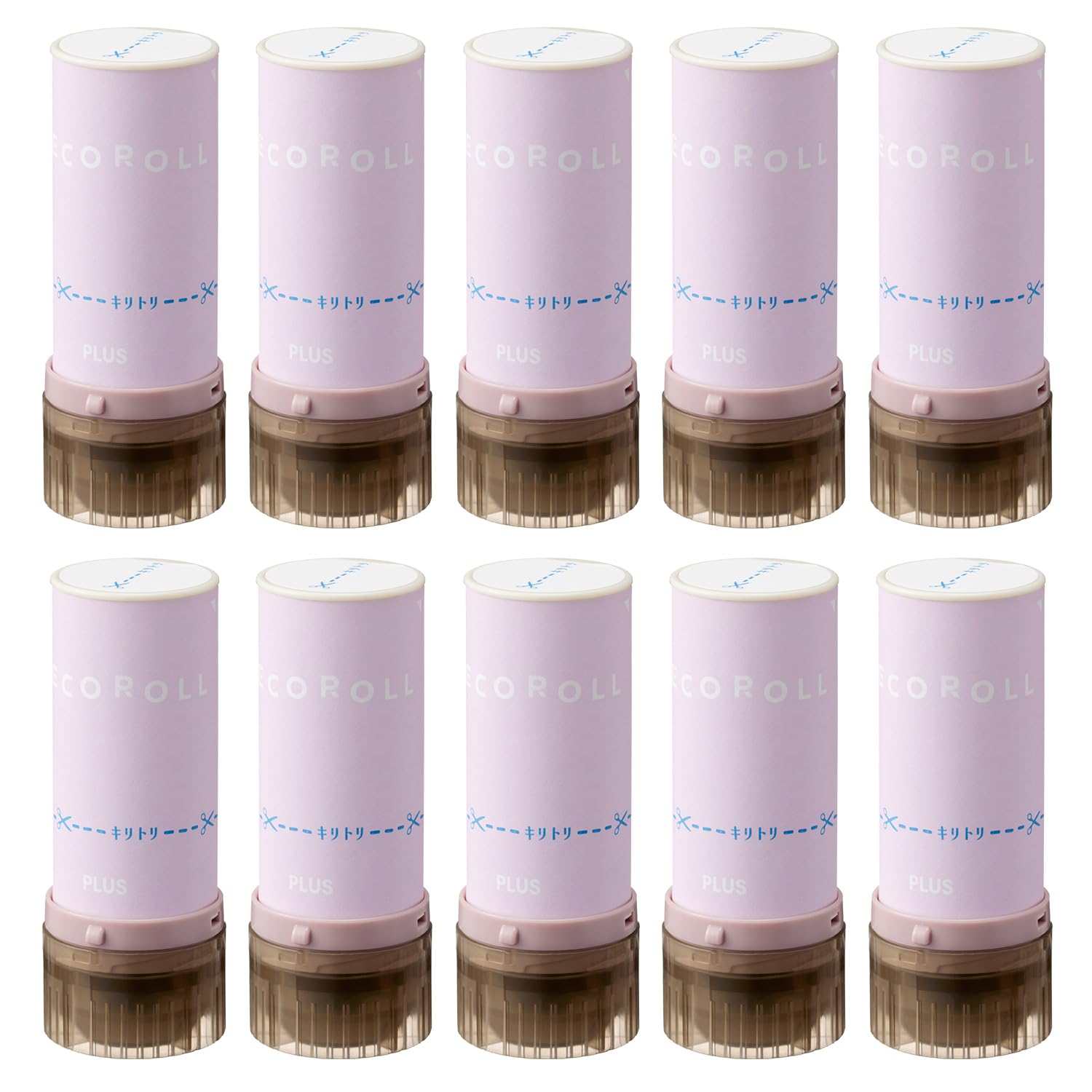 

Plus Roller Stamp 5mm Pale Set of Decolor, Wide, Blue, 10, IS-605DR, 40-191x10