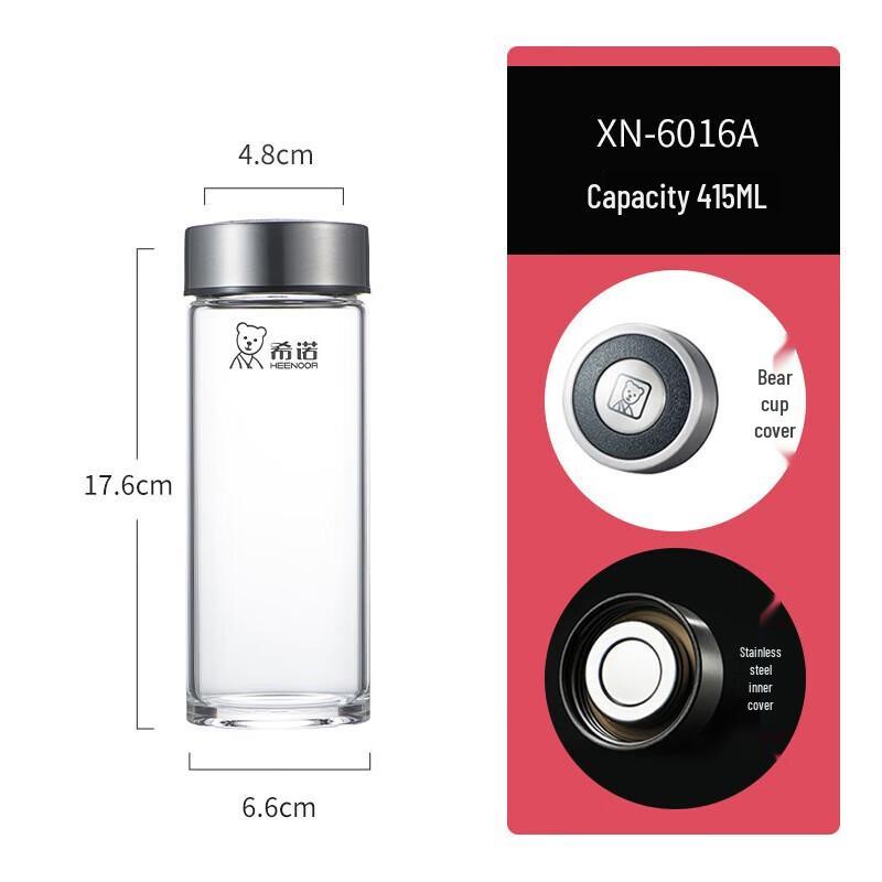 CENO High Borosilicate Glass Water Bottle with Infuser