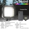 30m/98ft Waterproof RGB LED Video Light Portable Mini Camera Light 5500K Color Temperature Dimmable