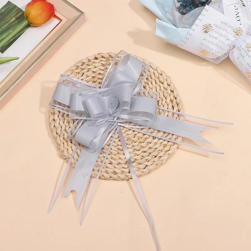 10pcs 5cm Beautiful Pull Bow Ribbon Gift Packing flower bow Bowknot Party Wedding Car Room Decoration Party DIY WED RIBBON