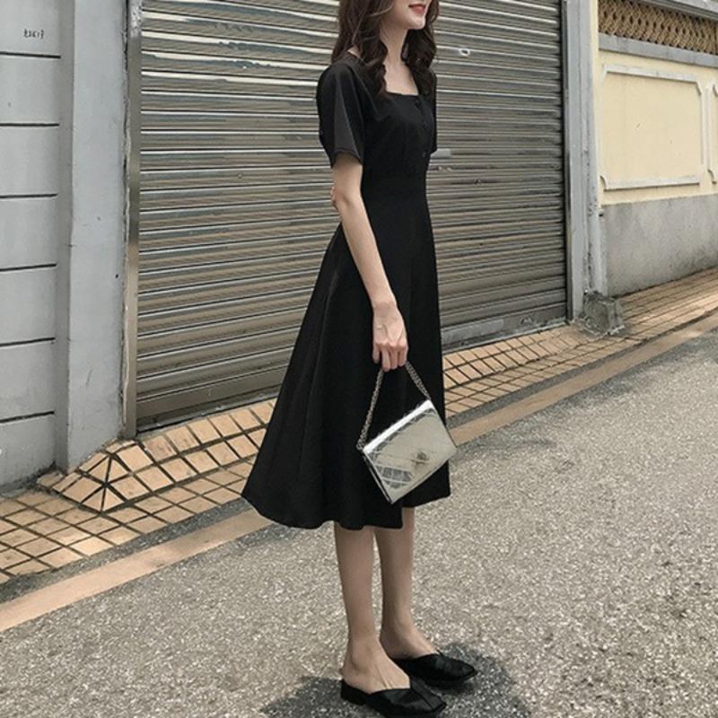 Women's French Tea Break Hepburn Style Small Man British Dress Small Fragrance Dress