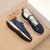 Handmade Casual Sneakers Luxury Brand Men'S Shoes Mesh Suede Top-Grain Cowhide Upper Lining Breathable Footwear Holiday Gifts