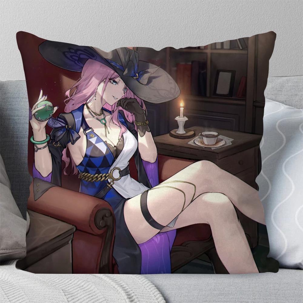 Jade Honkai Star Rail Anime Pillow Case Square Pillow Bedroom Sofa Leisure Comfort Cushion Car Living Room Home Decoration 40X40