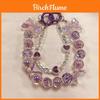 Pvc Crystal Night Light Butterfly Beaded Phone Chain For Women And Men