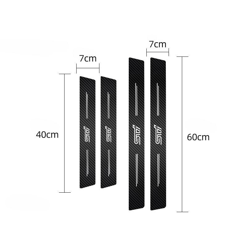 Car Threshold Protector Stickers Door Sill Anti-scratch Strips For Subaru STI Impreza Legacy WRX BRZ Forester XV Outback Levorg vus9