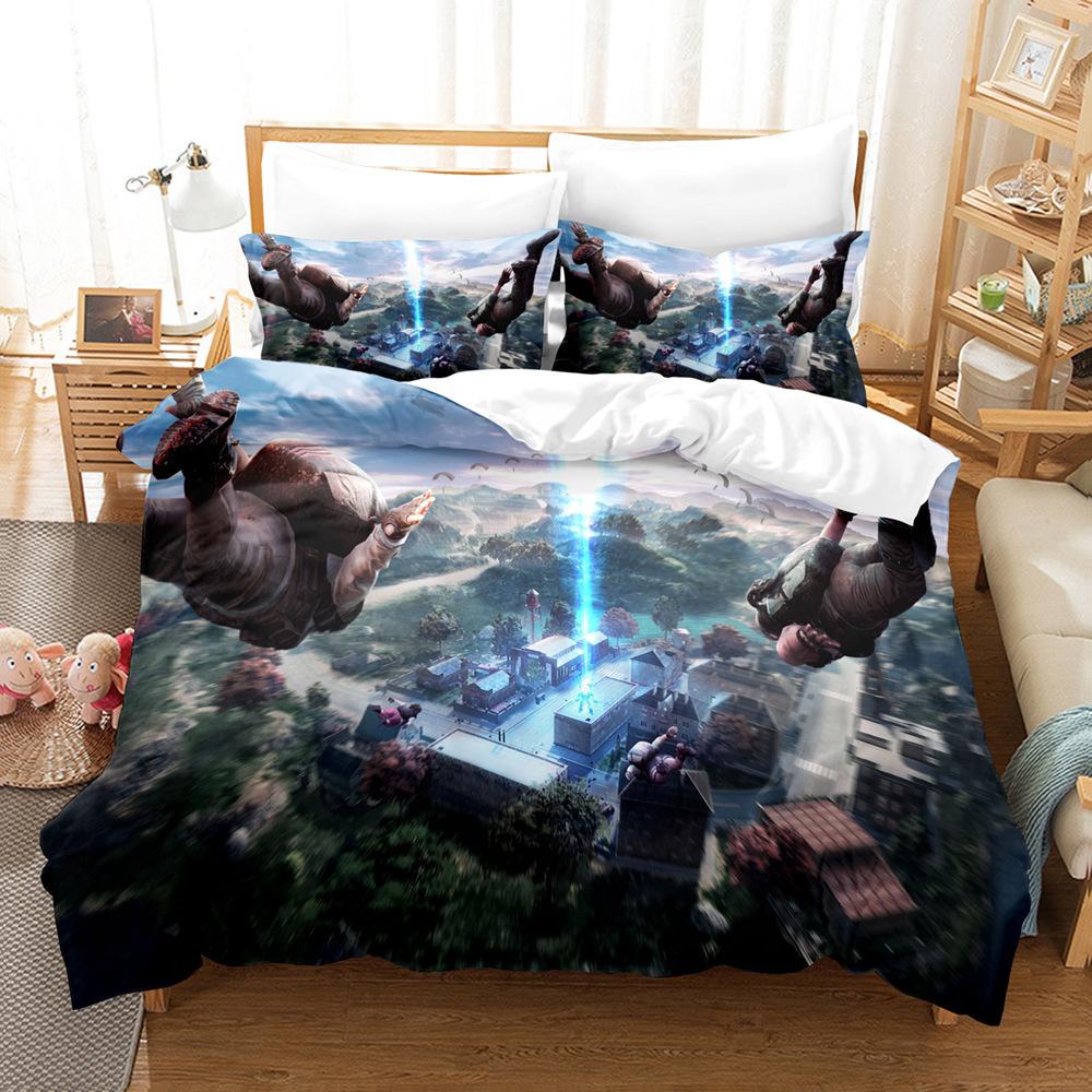 Playerunknown'S Battlegrounds Home Textiles Bedding Three-Piece Digital Printing Quilt Set Four-Piece Abrasive Cloth Set