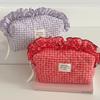 High Quality Sweet Ruffle Makeup Bag Portable Multifunctional Cosmetic Bag Large Capacity with Zipper Toiletry Organizer Travel