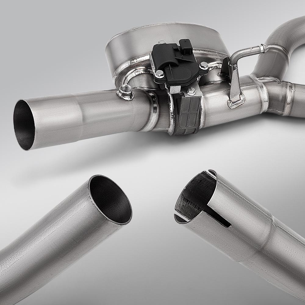 Waterfowl R1200GS R1250GS Complete Exhaust System: Titanium Alloy Electronic Valve with Front & Rear Muffler Sections