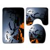 Halloween Bathroom Four-Piece Combination Set Bedroom Non-Slip Carpet Floor Mat Door Mat