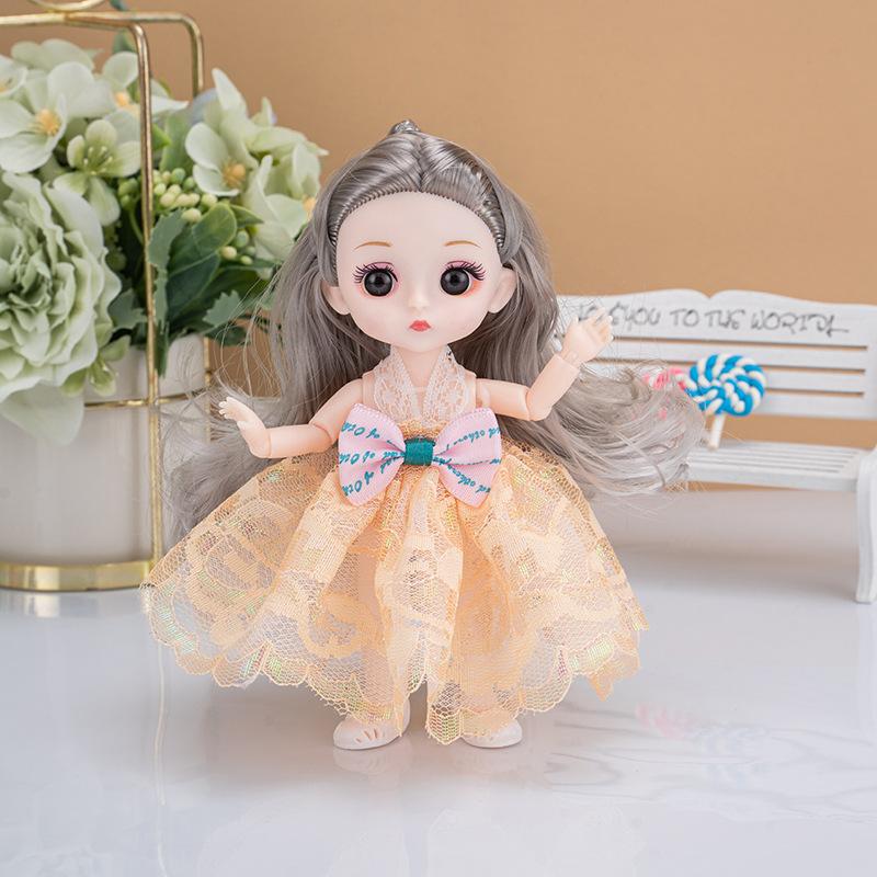 16cm Doll Set Dress Up Girl Toy Princess Doll Play House Birthday Gift Accessories