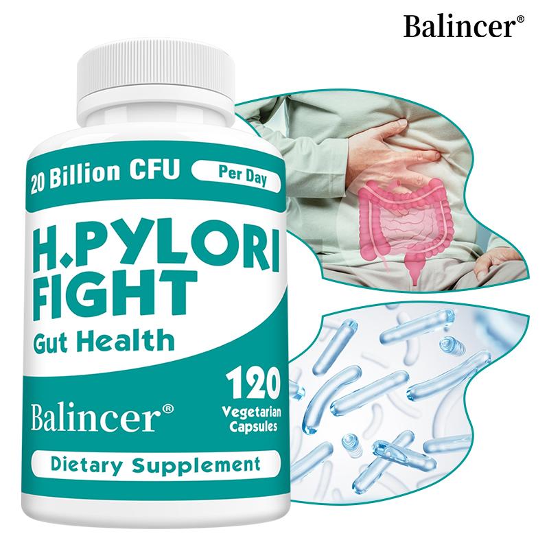 Balincer H.Pylori Fight Probiotic Supplement, 20 Billion CFU, Lactobacillus Reuteri, Pylopass, Gut Wellness, 120 Caps