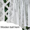 1Pc Short Curtains Window Wine Cabinet Door Polyester French Style Lace Kitchen Small Valance Jacquard Half Tulle Ruffle Curtain