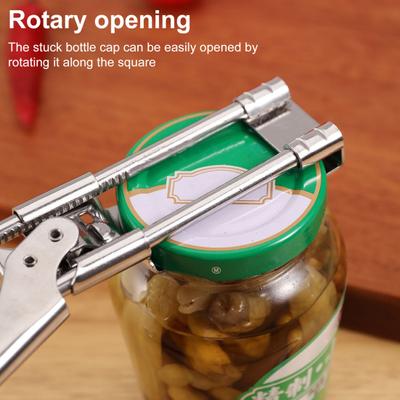 1Pc/2Pcs Stainless Steel Jar Opener Adjustable One-Handed Can Opener Portable Jar Lid