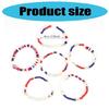 6PCS Multipurpose Beaded Bracelets Independence Day Party Gifts With Star Pendants Daily Casual Use Stylish Outfits
