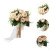 Wedding Bouquet for Bride Artificial Rose Flowers Centerpiece Romantic Ceremony Flower Arrangement