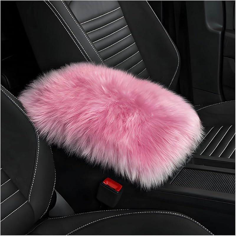 Car Center Console Cover Pad, Fluffy Middle Console Pad Armrest Seat Box Cover, Universal Furry Arm Rest Decoration Protector For Car Truck SUV,