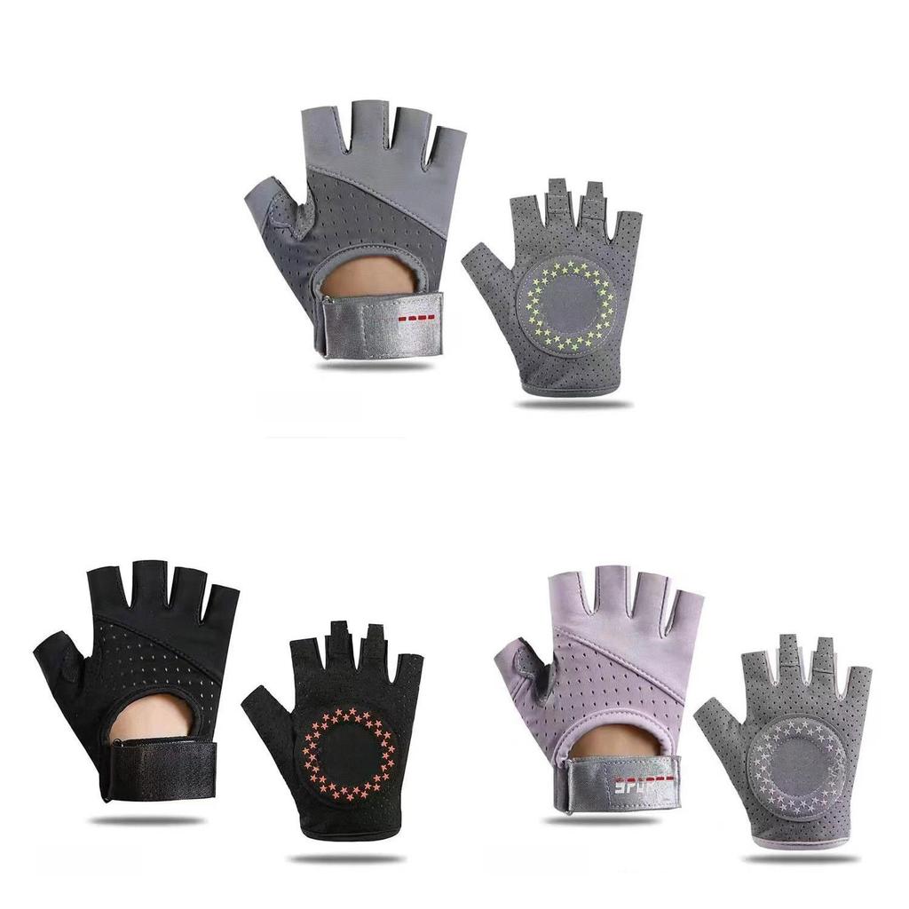Ice Silk Fitness Gloves For Women With Nonslip Grip For Yoga And Cycling