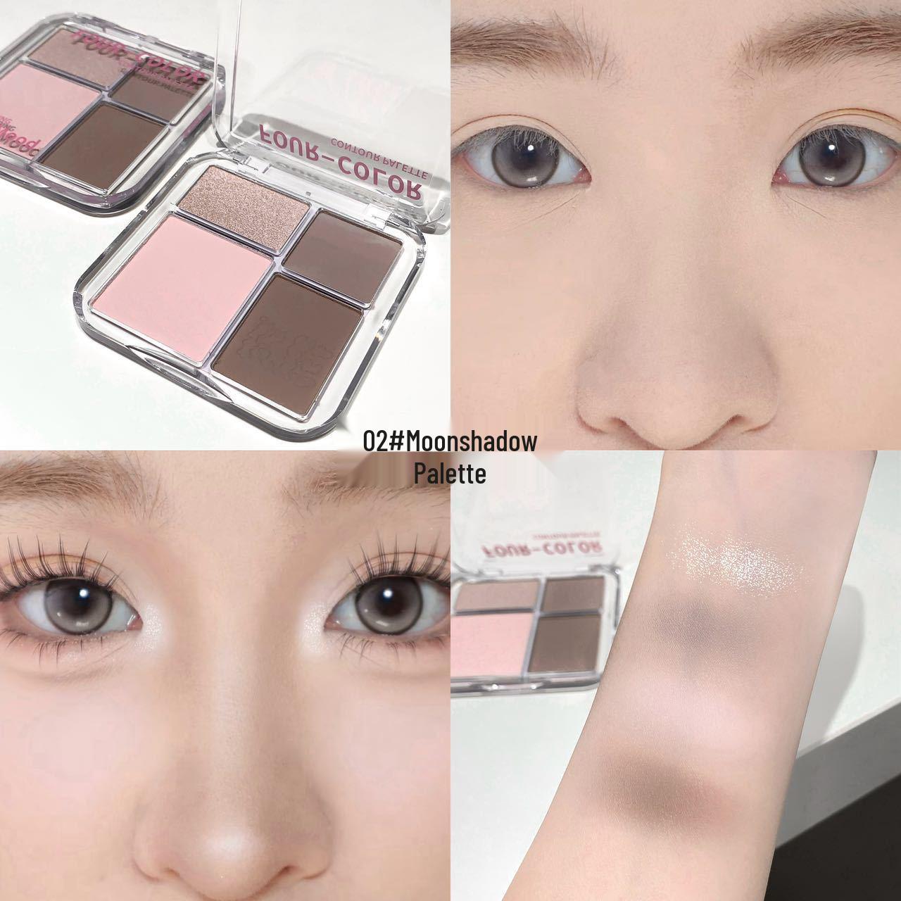 Kekemood 4-Color Matte Contour & Highlight Palette