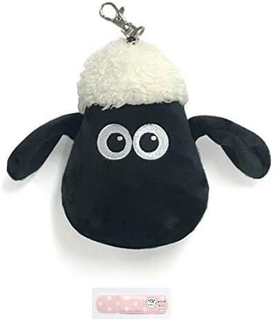 Shaun the Sheep Plush Figure Pass Case with Reel - Shaun the Sheep Set (Pass Case, Ring)