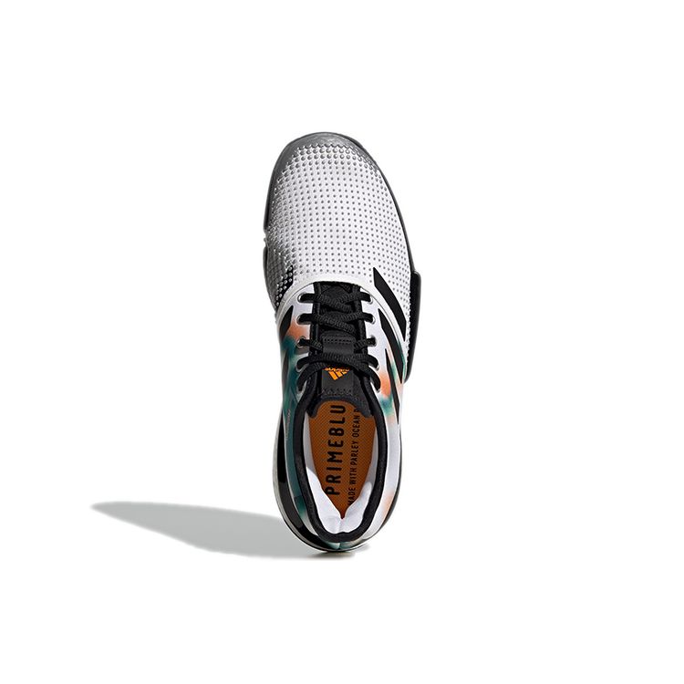 Adidas SoleCourt White Black Silver Metallic Мужские кроссовки Cloud-White Core-Black — фото 5