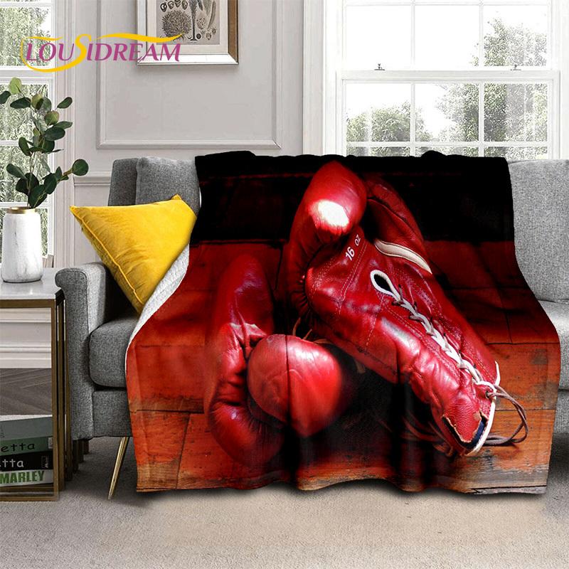 Boxing Gloves 3D Boxer Fight HD Blanket,Soft Throw Blanket for Home Bedroom Bed Sofa Picnic Travel Office Rest Cover Blanket Kid