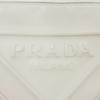 Used 11569 Triangle Mini Bag 1BC543 2BYA F0009 7921 Calfskin Chain Bag 2WAY RFID IC Logo Embossed Bianco Women's from