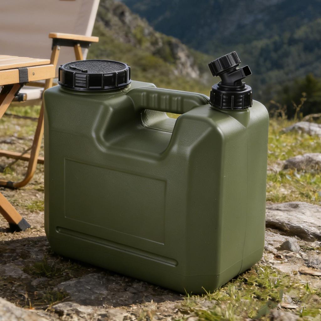 10L/15L No Leakage Camping Bucket with Spigot Water Dispenser W/ Wide Filler Opening for Vehicle Car Outdoor Hiking Picnic