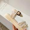 Girls' Pearl Sandals  Summer Hot Fashion Soft Bottom Water Diamond Princess Shoes Girls' Skirts Fashion Shoes