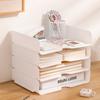 Stationery Desktop File Tray Durable Office Book Rack Stackable Paper Holder Shelf Plastic A4 Document Organizer