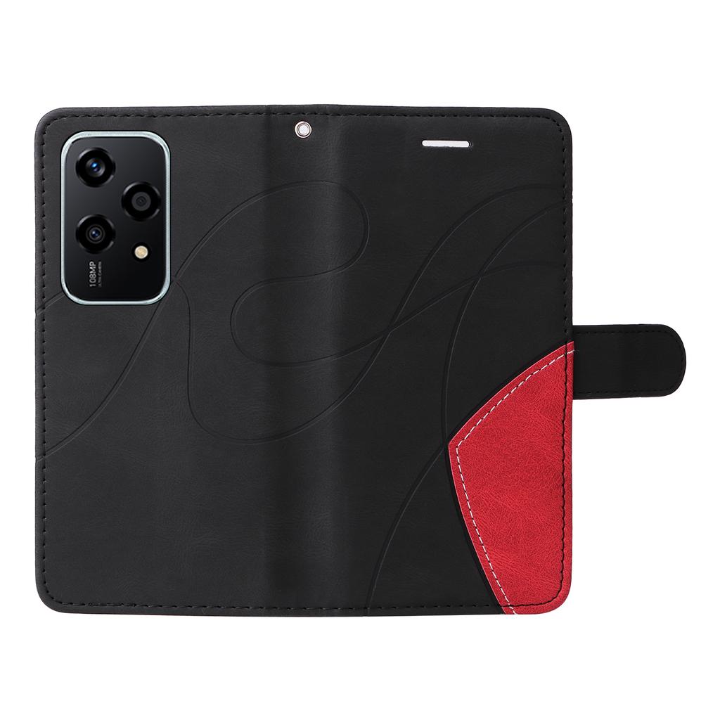 For Honor 200 Lite Leather Case Wallet Stand Color Splicing Phone Cover